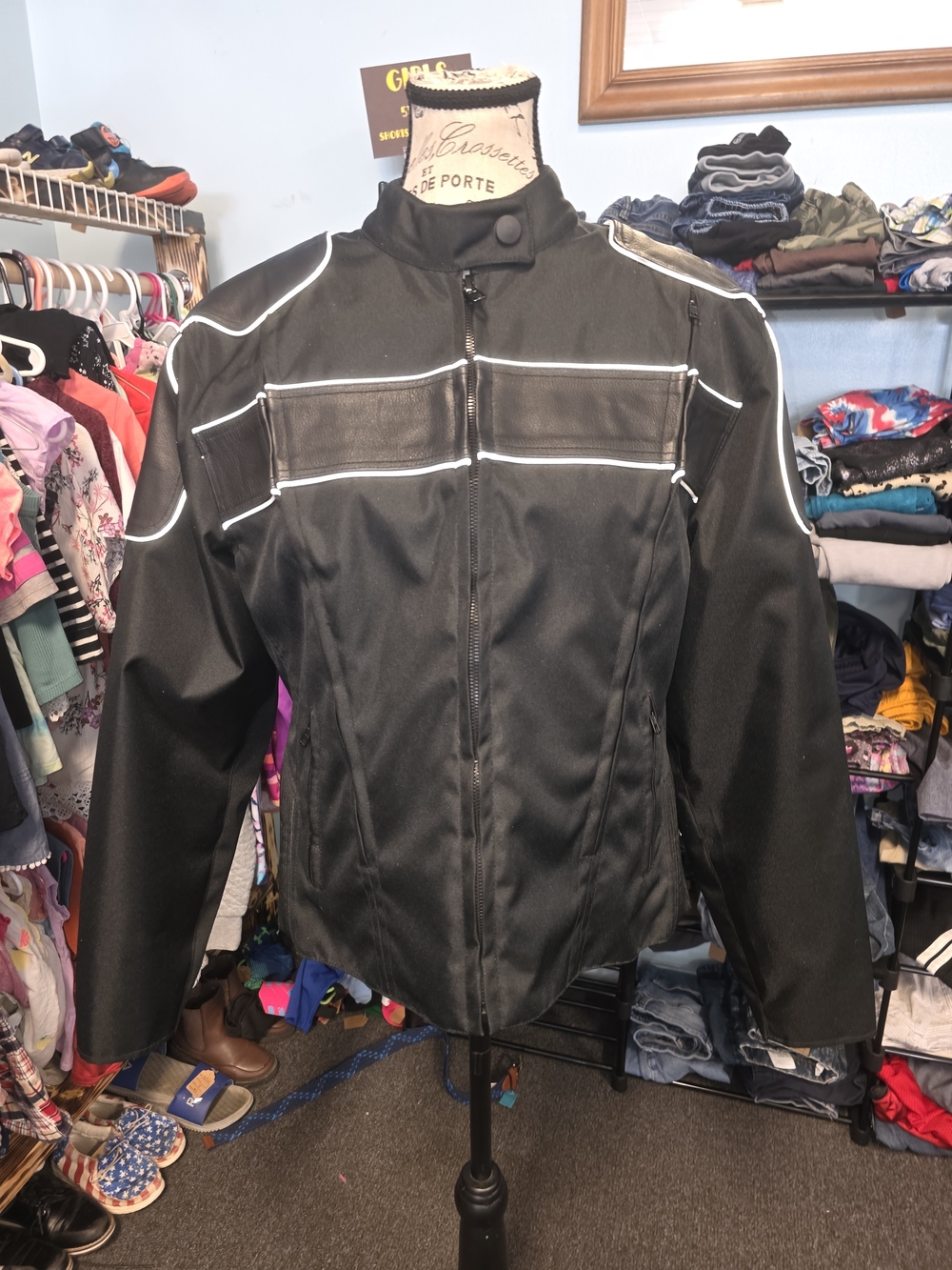 NWT Revolution Black Jacket with Reflective Piping